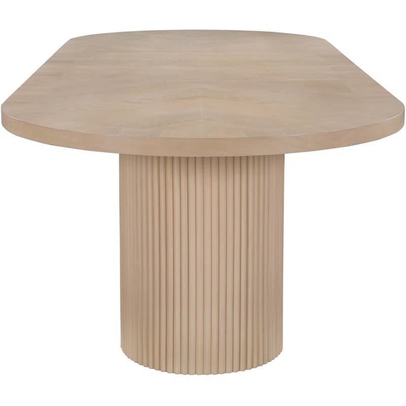 Ivona Natural Oak Extendable Oval Dining Table