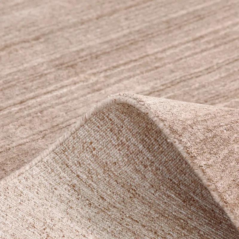 Caramel Stripe Hand-Knotted Wool Blend 8' x 10' Area Rug