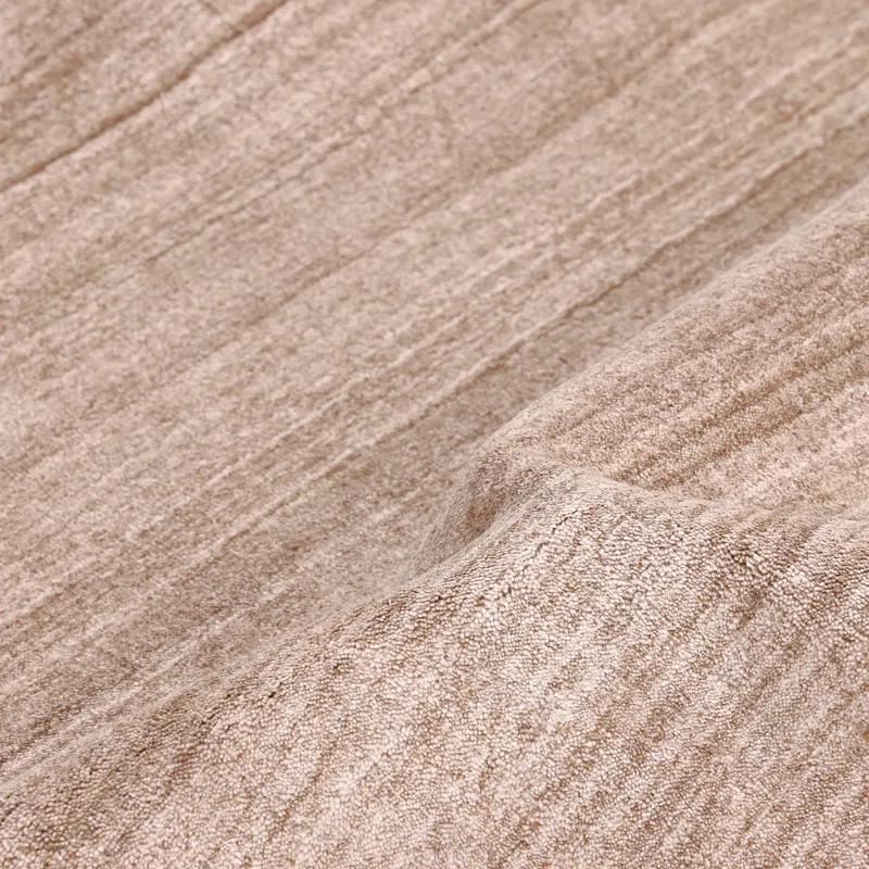 Caramel Stripe Hand-Knotted Wool Blend 8' x 10' Area Rug