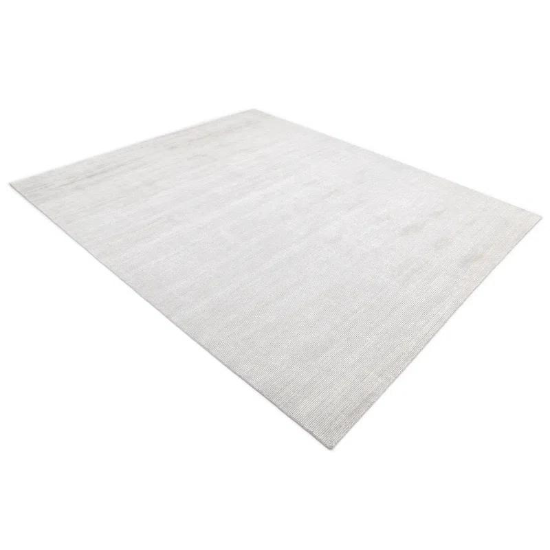 Cordi 9' x 12' Gray Hand-Knotted Wool Viscose Cotton Rug