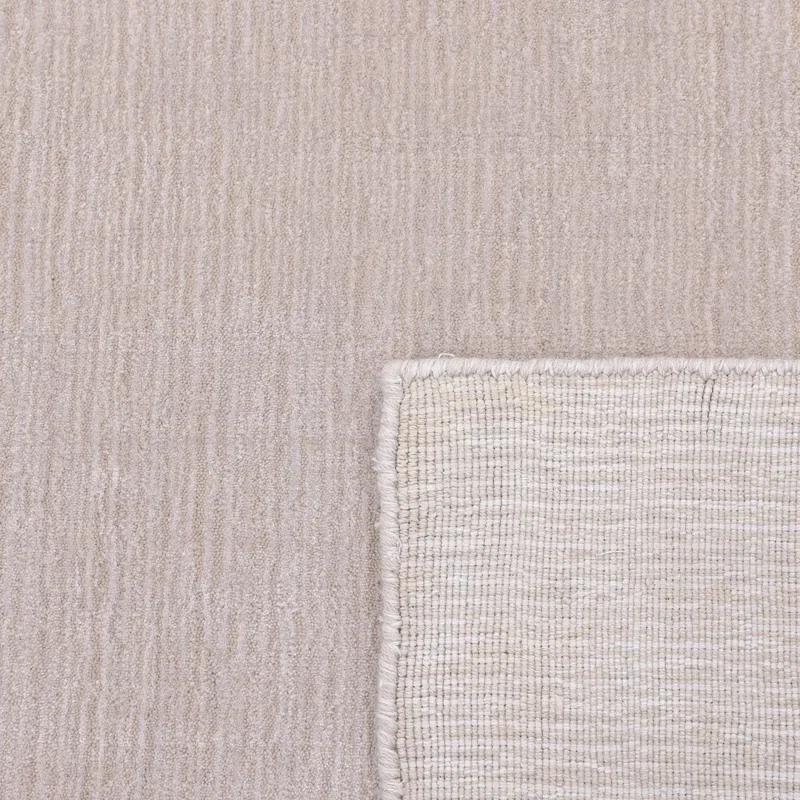 Mist Gray Hand-Knotted Wool and Viscose Area Rug