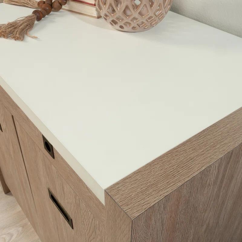 Dixon City Library Base Hutch Ste, Brushed Oak Finish
