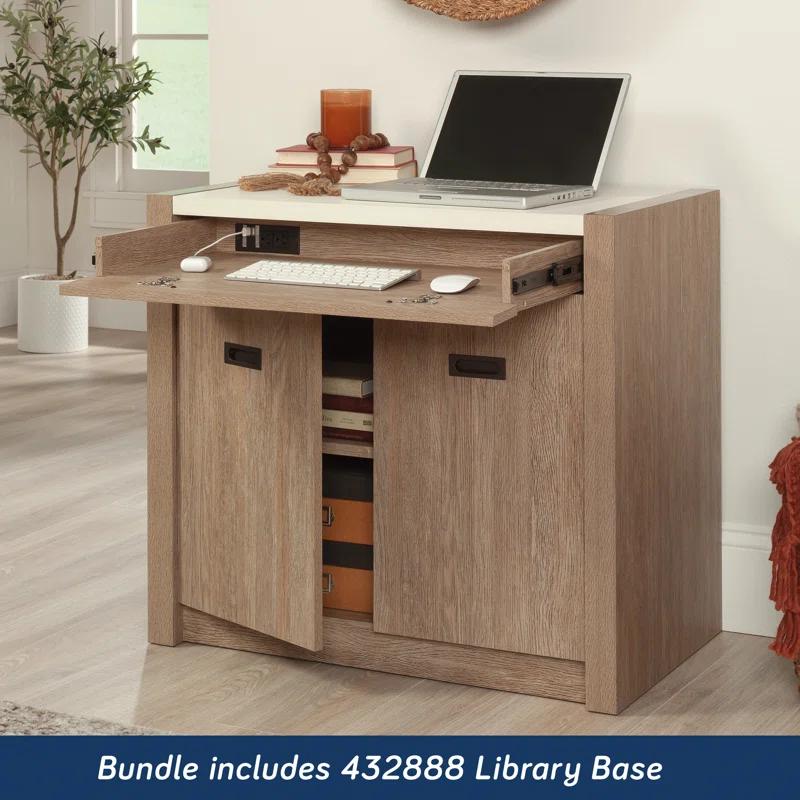 Dixon City Library Base Hutch Ste, Brushed Oak Finish