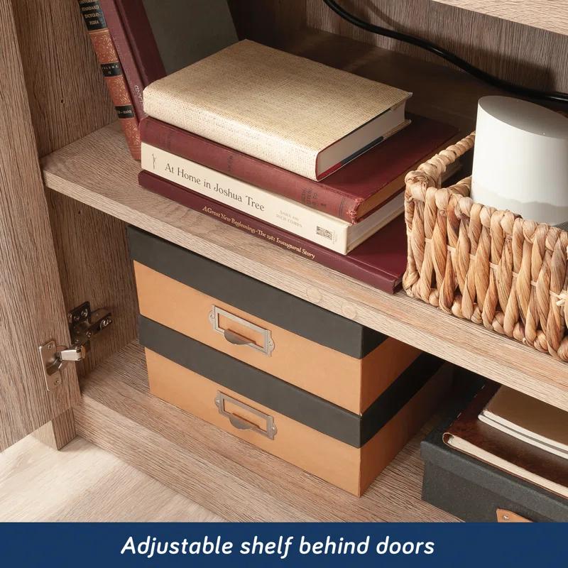 Dixon City Library Base Hutch Ste, Brushed Oak Finish