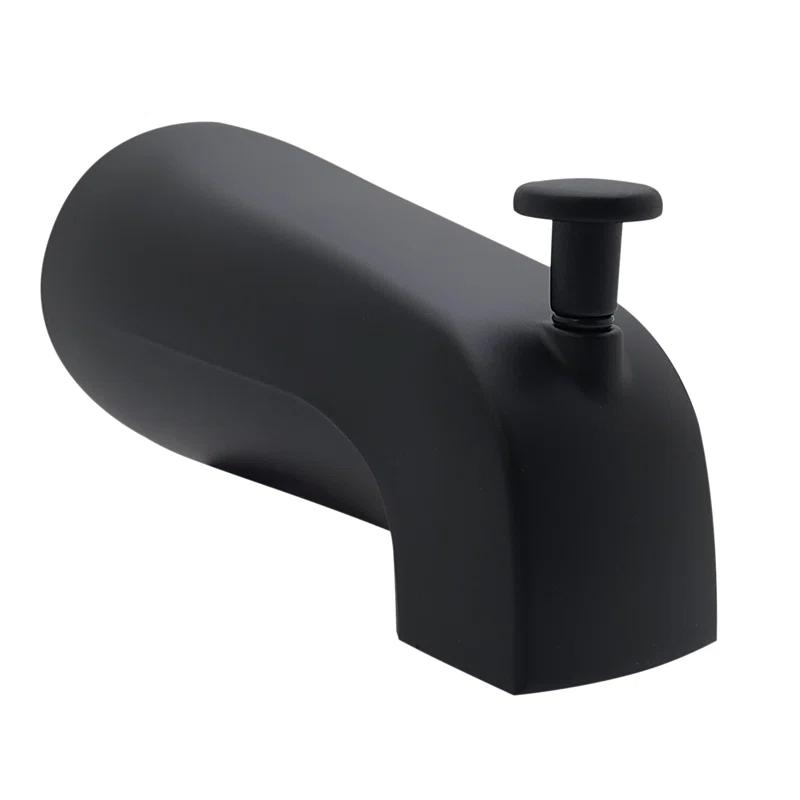 5-1/4" Front Diverter Tub Spout with Tip-Toe Drain and 2-Hole Overflow Trim