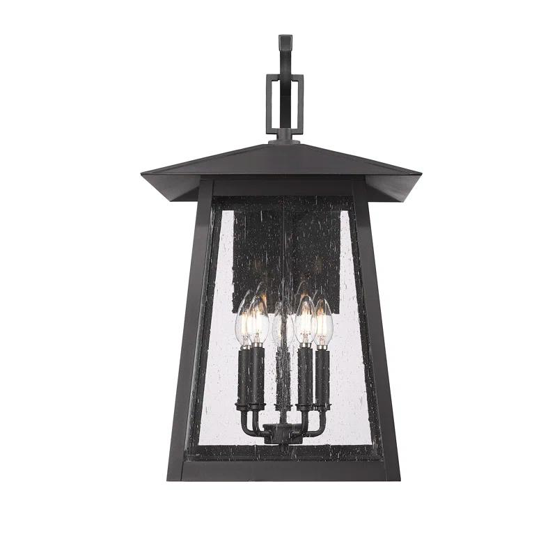 Rainer 5 Light Outdoor Wall Light in Black
