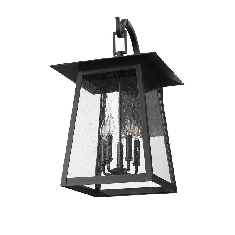 Rainer 5 Light Outdoor Wall Light in Black