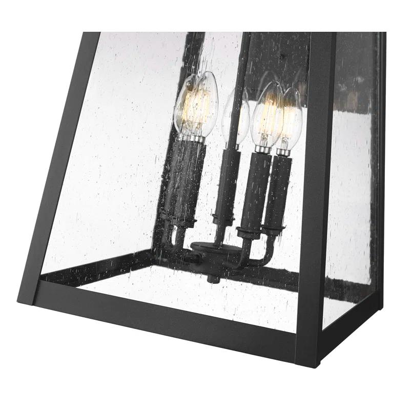 Rainer 5 Light Outdoor Wall Light in Black