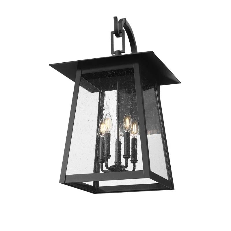 Rainer 5 Light Outdoor Wall Light in Black