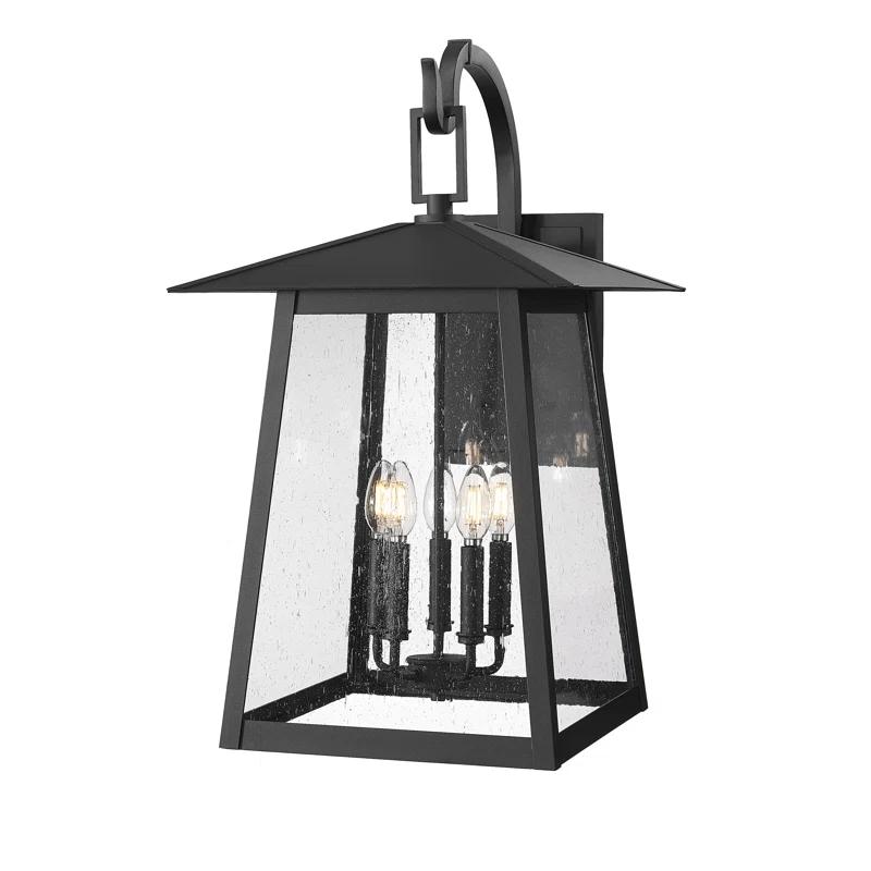 Rainer 5 Light Outdoor Wall Light in Black