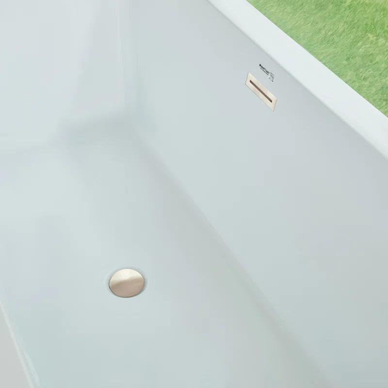 Elena 59" x 30" Freestanding Soaking Acrylic Bathtub