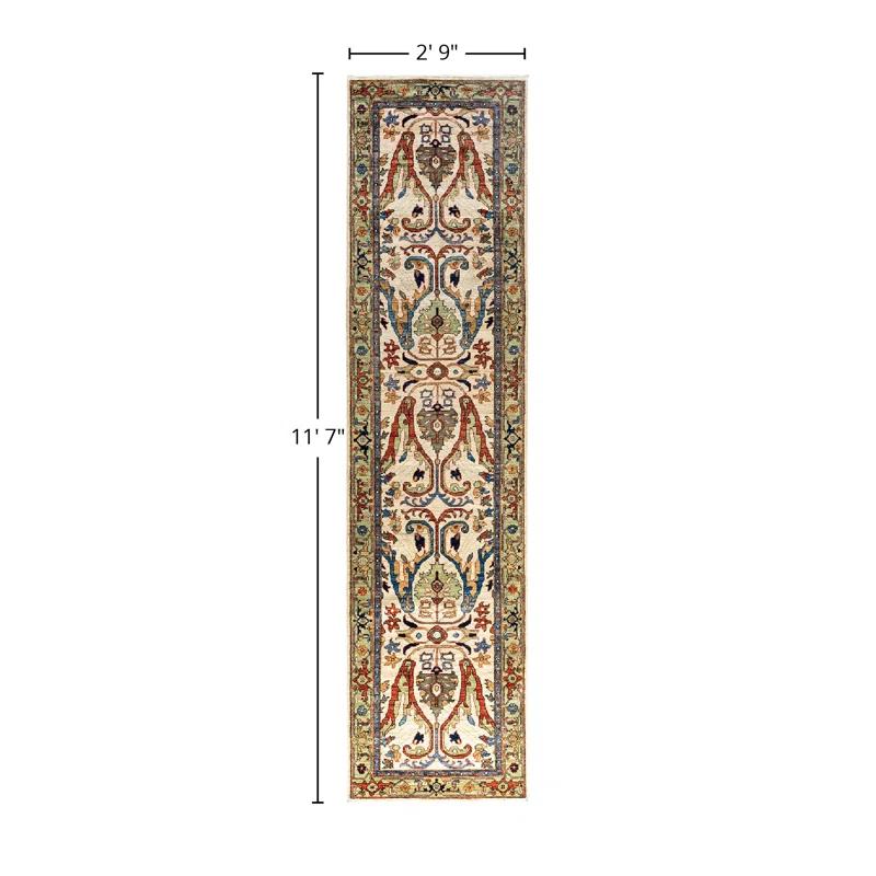 Serapi One-of-a-Kind 2' 9" X 11' 7" Hand Knotted Area Rug