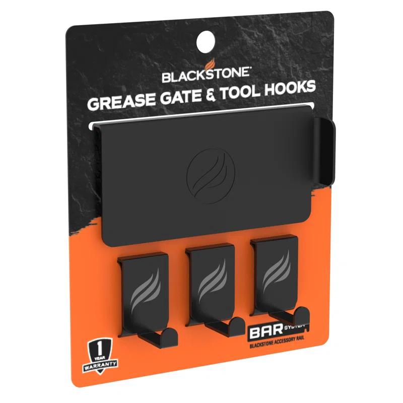 Blackstone Blackstone Side Shelf Rail Tool Hooks and Grease Gate for Griddles with Rail System
