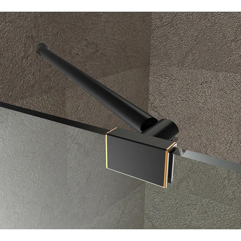 Nautis 72" H Hinged Frameless Shower Door