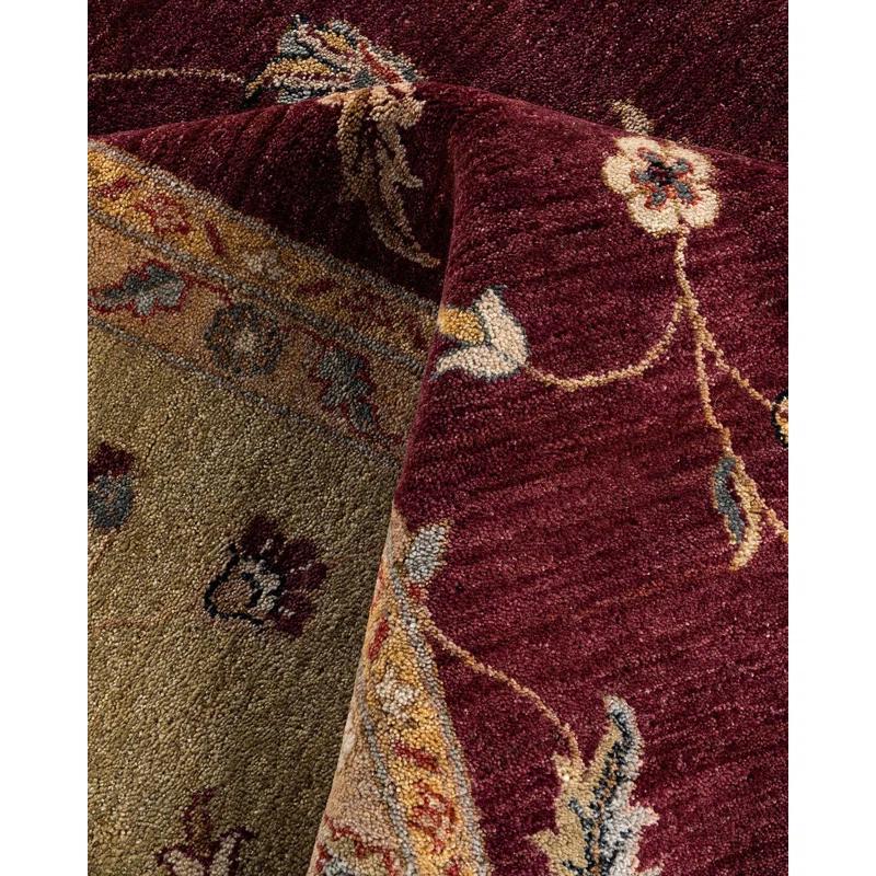 Solo Rugs Oushak One-of-a-Kind Hand-Knotted Area Rug - Red, 9' 2" x 12' 3"