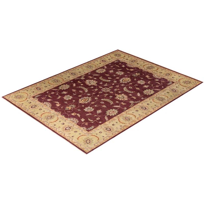 Solo Rugs Oushak One-of-a-Kind Hand-Knotted Area Rug - Red, 9' 2" x 12' 3"