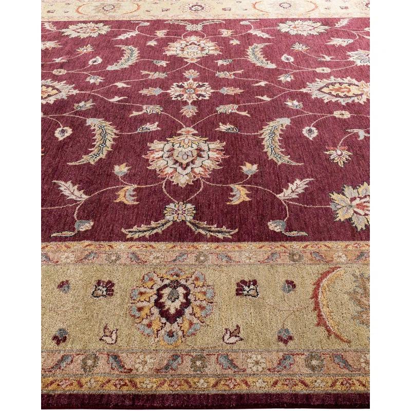 Solo Rugs Oushak One-of-a-Kind Hand-Knotted Area Rug - Red, 9' 2" x 12' 3"