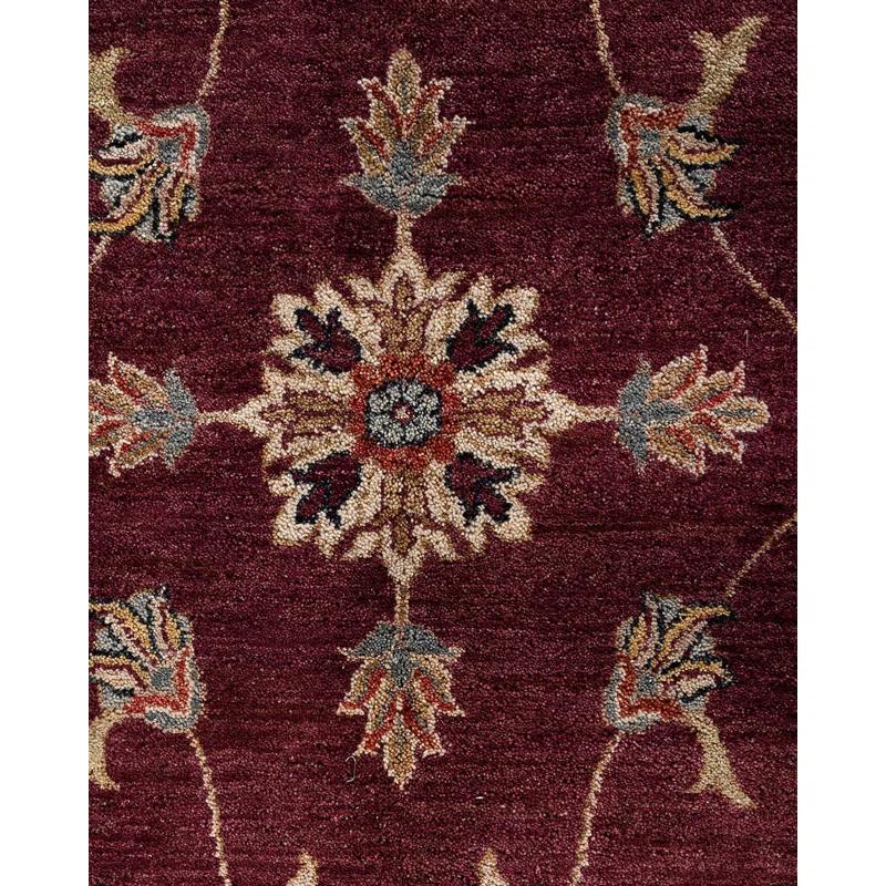Solo Rugs Oushak One-of-a-Kind Hand-Knotted Area Rug - Red, 9' 2" x 12' 3"