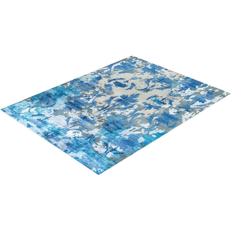 Solo Rugs Modern One-of-a-Kind Hand-Knotted Area Rug - Gray, 9' 0" x 11' 10"