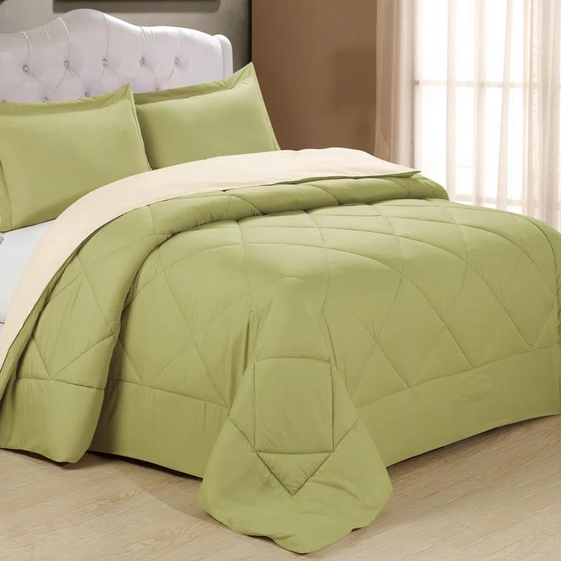 Swift Home 1800 Series Reversible Down-Alternative Comforter Set & Reviews | Wayfair