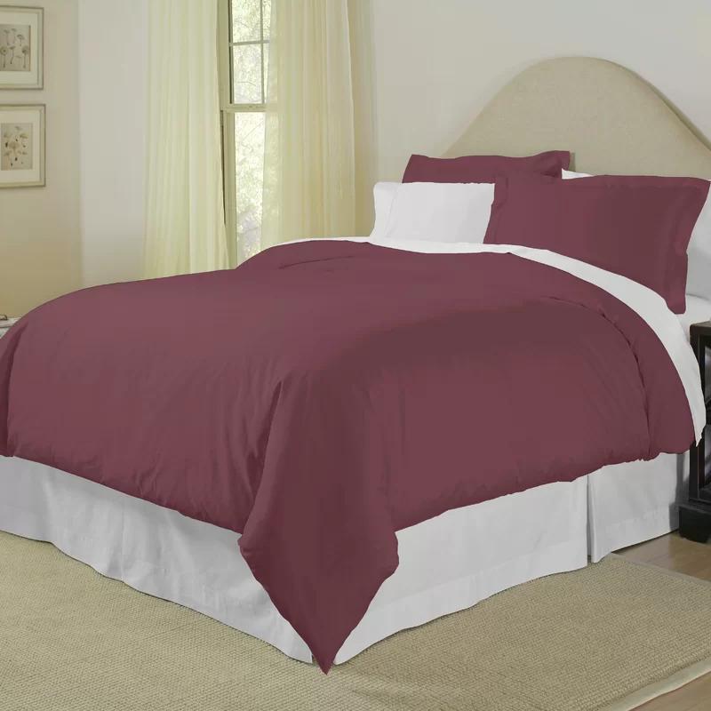 Plum Full Deep Pocket Cotton Sheet Set