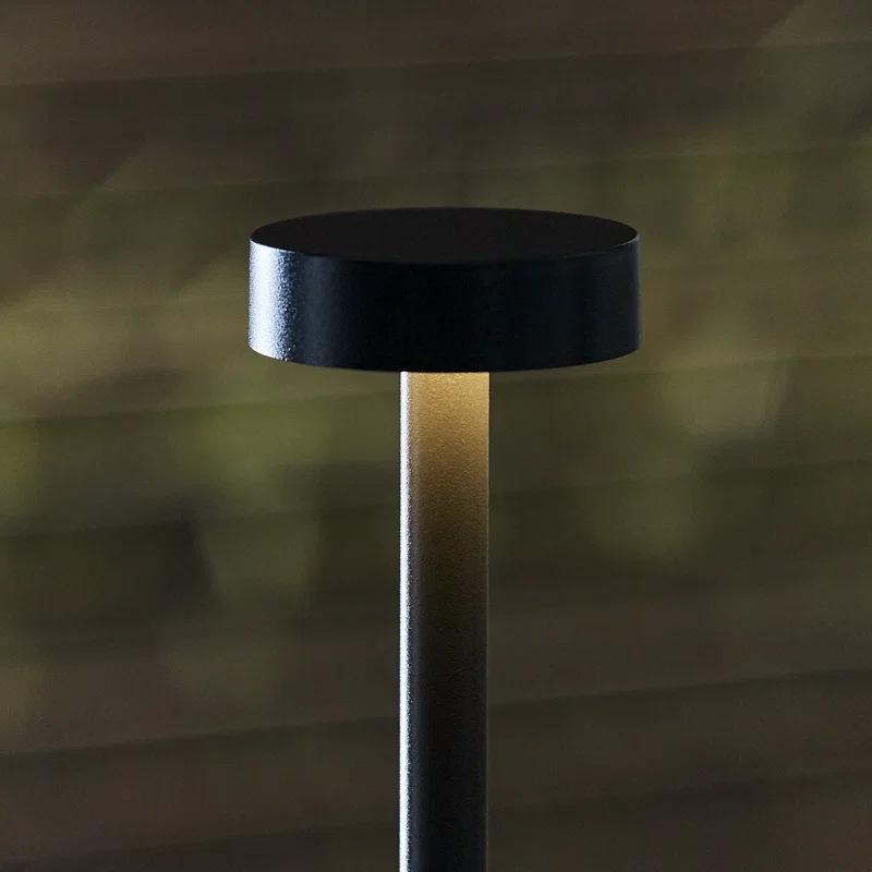 Black Cordless Rechargeable LED Table Lamp with 3-Way Switch