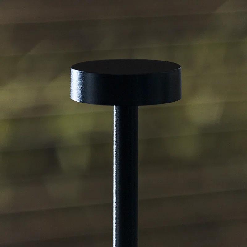 Black Cordless Rechargeable LED Table Lamp with 3-Way Switch