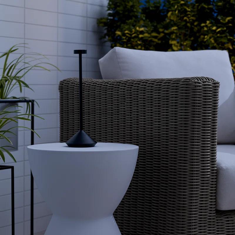 Black Cordless Rechargeable LED Table Lamp with 3-Way Switch