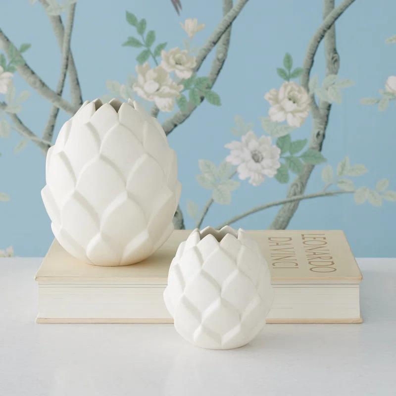 Global Views Artichaut Vase-White