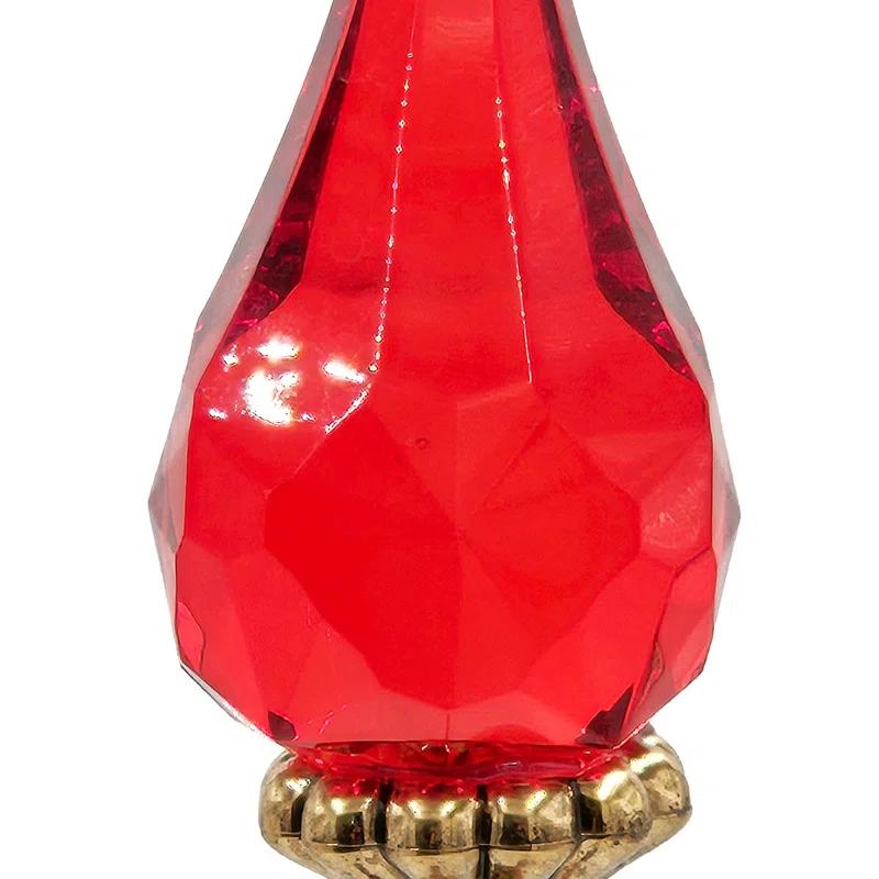 A&B Home 9" Long Acrylic Drop W/Polyester Tassel Hanging Ornaments - Set of 12 (Set of 12)