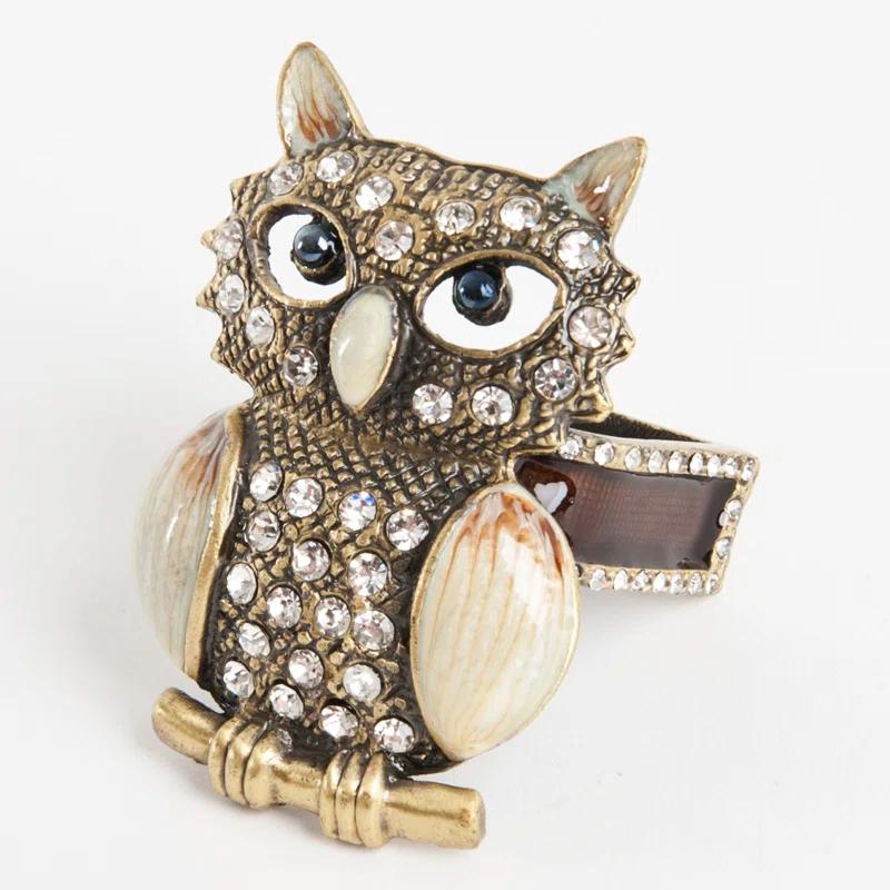 Saro Nature's Touch Metal Napkin Ring (Set of 4)