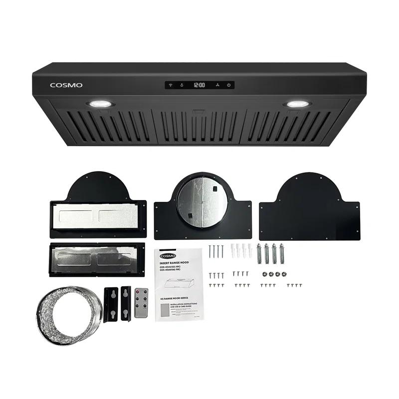 30 in. Under Cabinet Range Hood with Digital Touch Controls in Matte Black