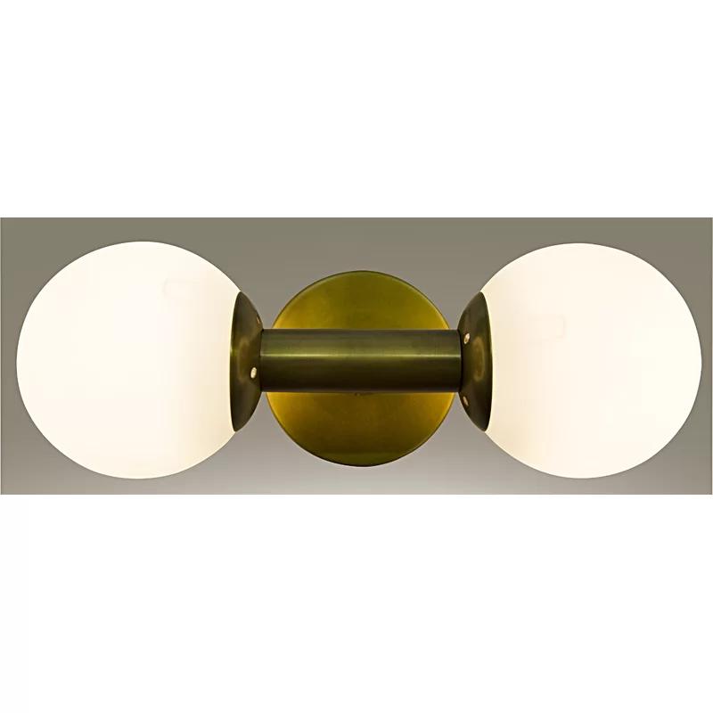 Antique Brass Dual-Light Hardwired Sconce