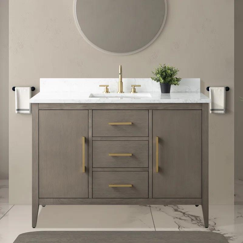 48'' Single Bathroom Vanity with Engineered Marble Top