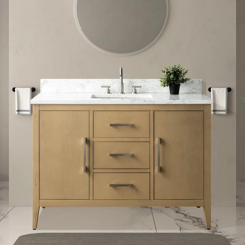 48'' Single Bathroom Vanity with Engineered Marble Top