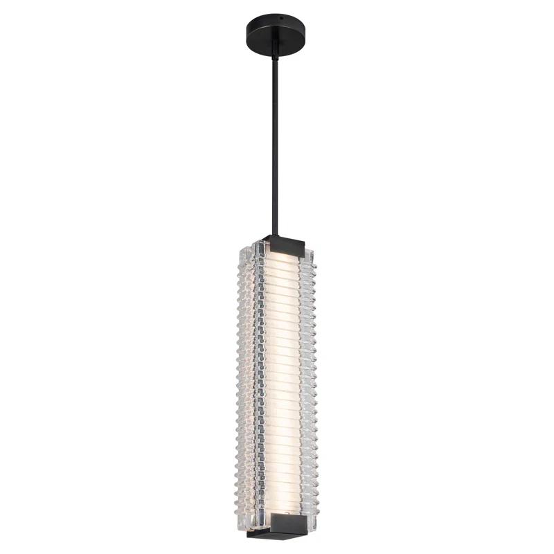 Alai Ribbed Glass LED Pendant