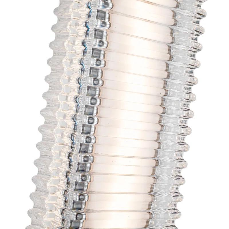 Alai Ribbed Glass LED Pendant