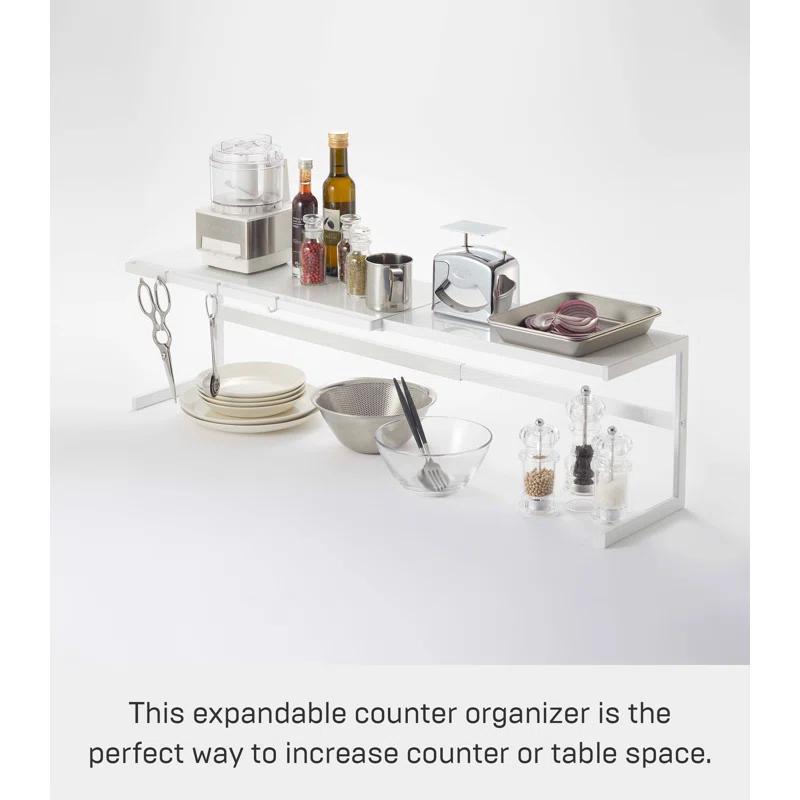 Yamazaki Home Expandable Support Rack - Kitchen Storage Shelf Organizer, Steel, Expandable