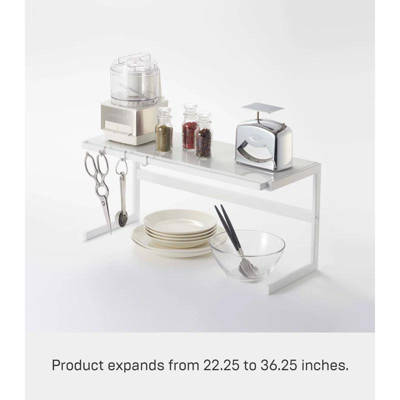 Yamazaki Home Expandable Support Rack - Kitchen Storage Shelf Organizer, Steel, Expandable