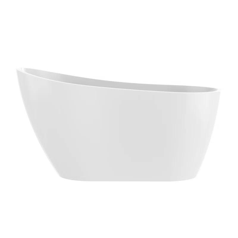 54" X 28" Freestanding Soaking Acrylic Bathtub