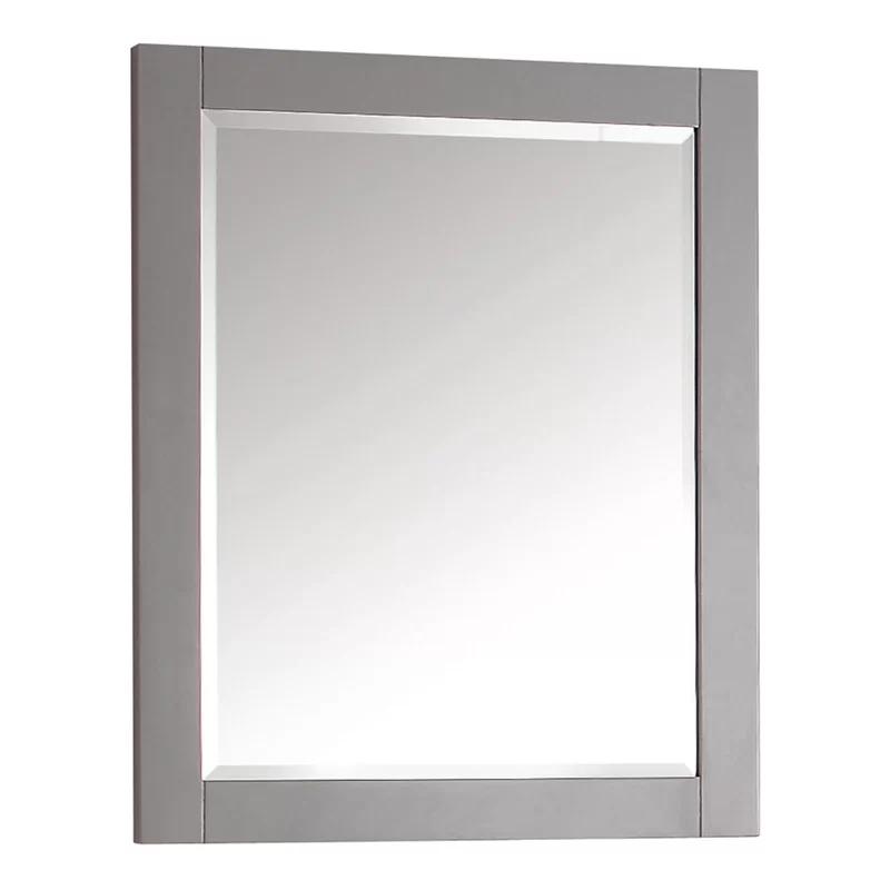 Gray Rectangular Wood Framed Mirror 24" x 30"