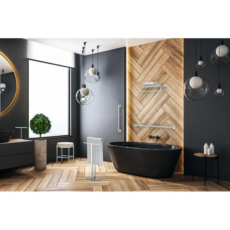 Wall Mount 25.75" W Towel Rack with Towel Bar