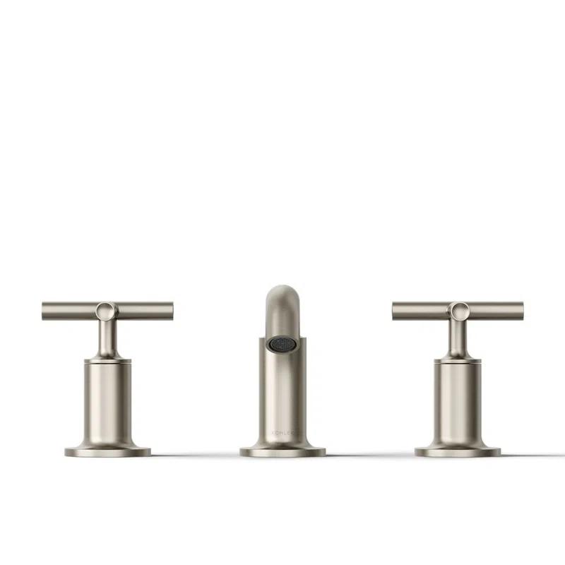 Purist® Widespread Bathroom Sink Faucet with Low Cross Handles and Low Spout
