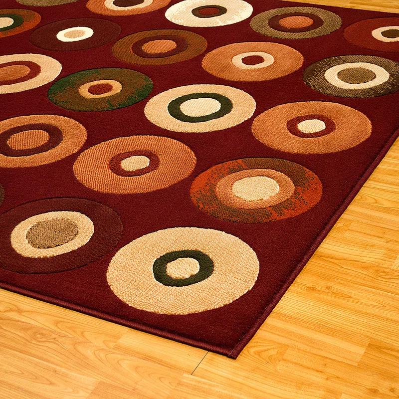 Geometric Red Area Rug
