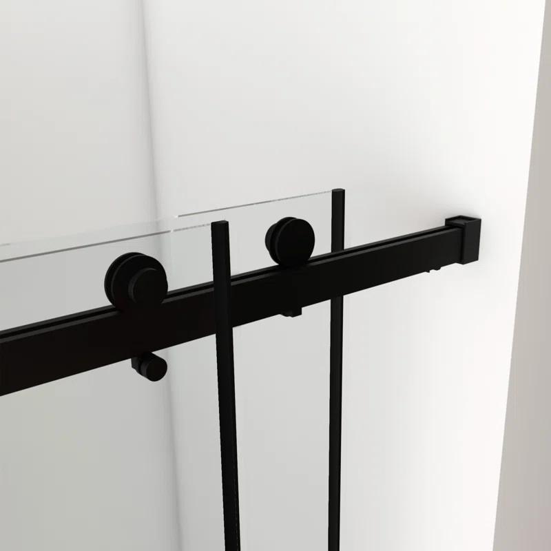 56"-60"W X 70"H Frameless Shower Door, Double Sliding Shower Door, 5/16"(8Mm) Laminated Glass Premium Tempered Glass Shower Enclosure,Double Side Easy Clean Coat Finished With Buffer