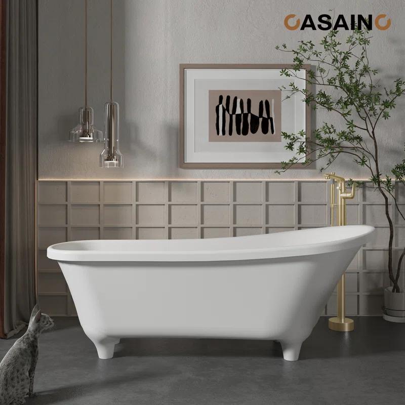 Single Handle Freestanding Bathtub Faucet with Diverter and Handshower