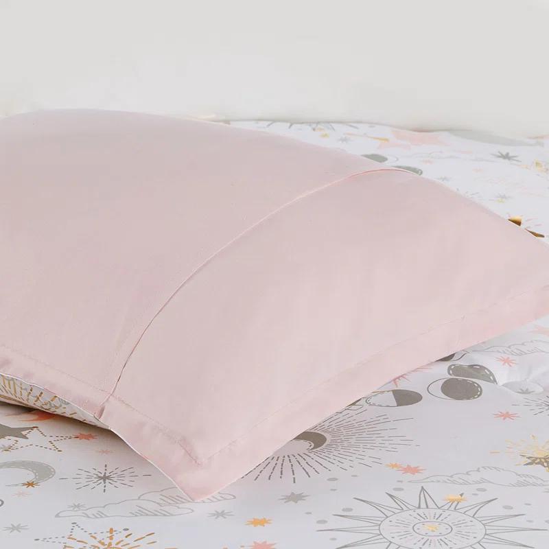 Gracie Mills Dervan Celestial Dreams Starry Sky Metallic Comforter Set with Enchanting Throw Pillow