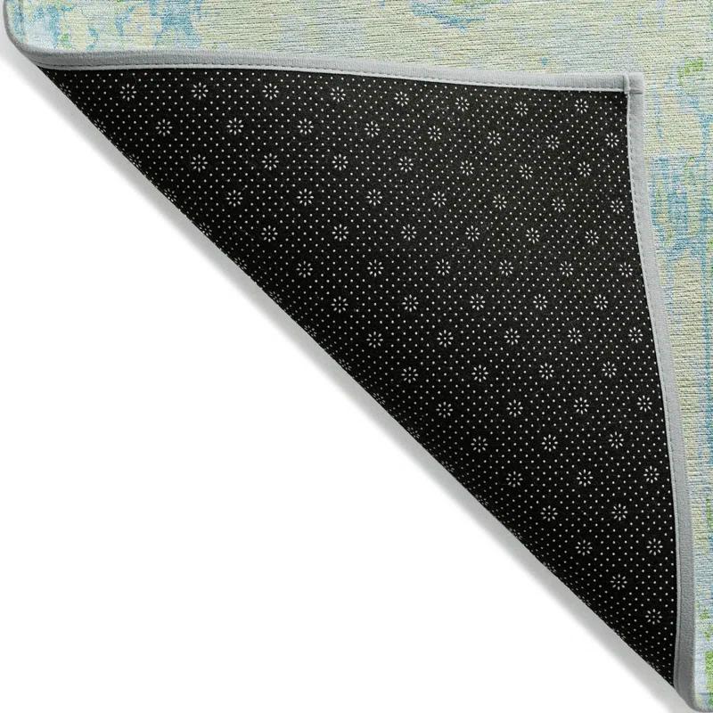 Machine Washable Indoor/Outdoor Christain ACN1352 Mint Rug