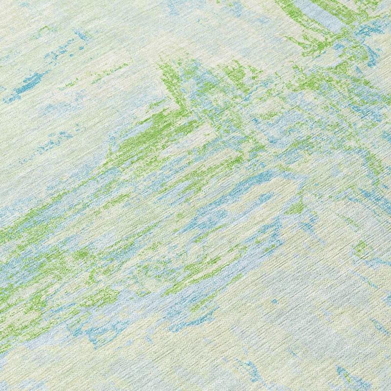 Machine Washable Indoor/Outdoor Christain ACN1352 Mint Rug