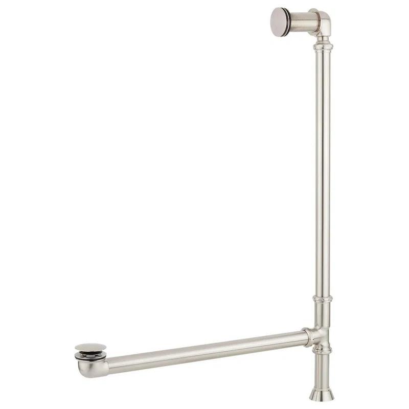 Paige 66" Copper Double Slipper Pedestal Tub with Pre-Drilled Overflow and Rolled Rim